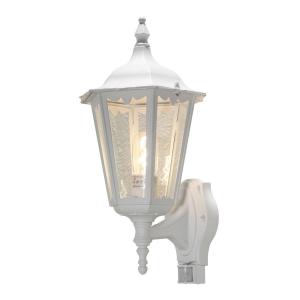 Firenze Wall Lamp Up E27 PIR, White, 230-240V, IP44, 100W, Konstsmide