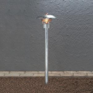 Modena Trælampe E27 Blækstang, Galvaniseret, 230-240V, IP23, Konstsmide