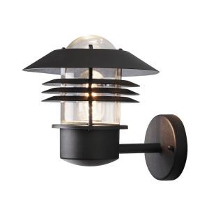 Modena Upp Wall Light, 230-240V, 60W, IP44, E27, Black, Konstsmide