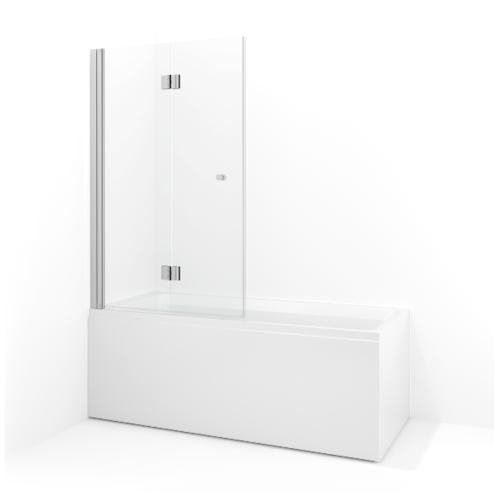 Makro Design Spirit Skærmvæg Foldebadekar 900x280x1400mm Klart Glas Glat