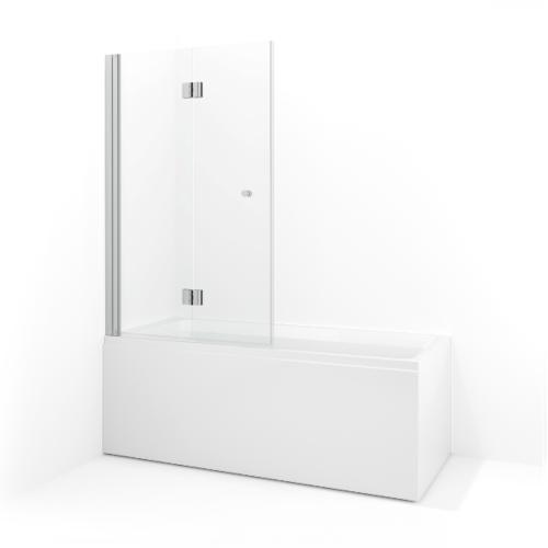 Makro Design Spirit Skærmvæg Foldebadekar 900x280x1400mm Klart Glas Hvidt