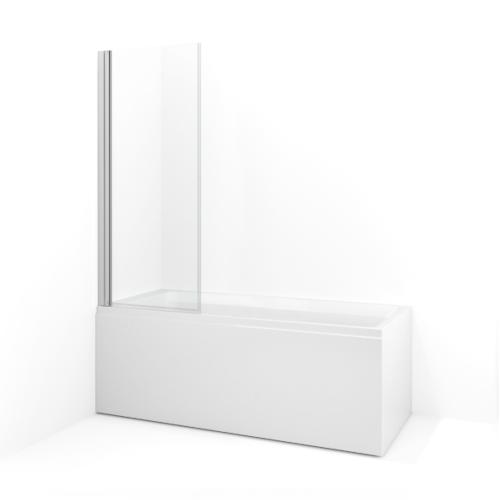 Macro Design Spirit Skærmvæg Lige Badekar 650x280x1400mm Klart Glas Hvid