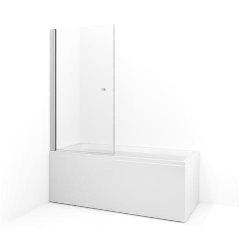 Macro Design Spirit Skærmvæg Lige Badekar 800x280x1400mm Klart Glas Hvid