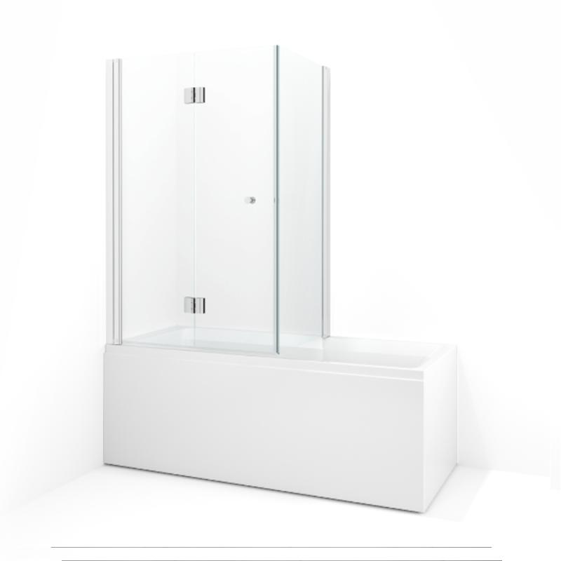 Macro Design Spirit Hörndusch/Nisch Vik Badkar 680x930x1400mm Klarglas Vit
