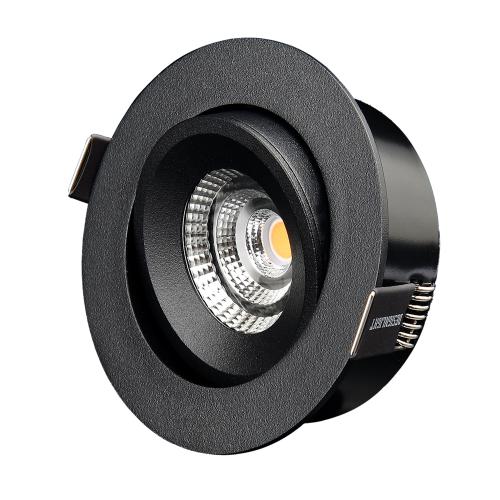 Downlight Fast 6.8W 230V 2700K IP44 Svart Designlight