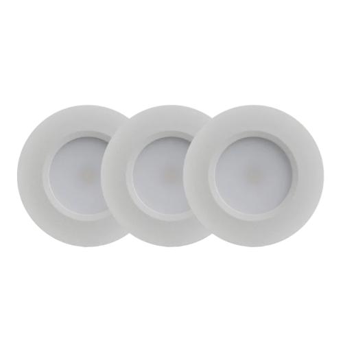 Downlight Q Bänk 4,1W 230V 3000K IP44 Vit 3st Designlight