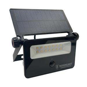 Battery-Powered Floodlight With Solar Panel And PIR Sensor 16W IP65 Designlight