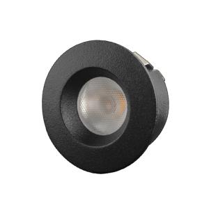 Mini Downlight 1,2W 350mA 3000K IP40 Svart Designlight