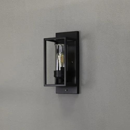 Trani Væglampe Skumring/Gryn E27 20W 230-240V IP44 Sort Konstsmide