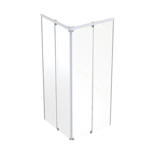Contura Shower, Showerama Kvadratisk, 90x90x200cm, Vit, Glas Transparent