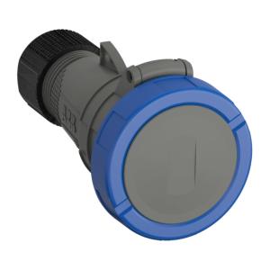 Amphenol Socket 32A 3-Pole IP67 Straight Blue