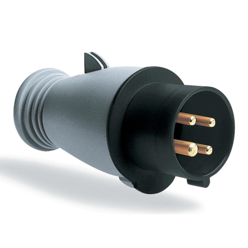 Amphenol Stickpropp 63A 4 Poler CEE 363-7 IP44 Svart