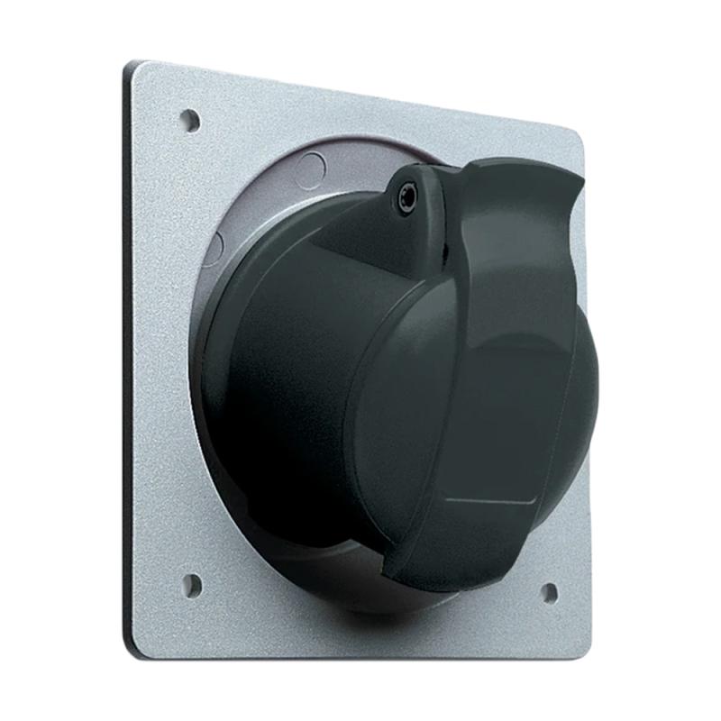 Amphenol Vägguttag 16A 500V CEE 316-7 Panel Svart