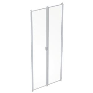 Contura Shower, Next Folding Door For Shower Cabin, 800x1860mm, White, Matt Glass