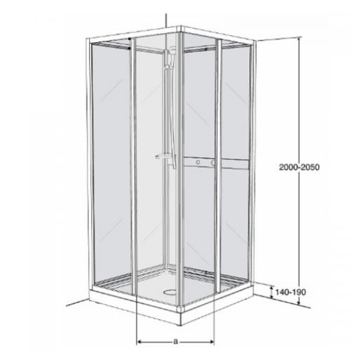 Duschkabin Contura Next NK 70X90 cm