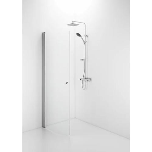 Contura Shower, Space Duschdörr Bockad, Knopp, 1850x641mm, Silver, Glas Transparent