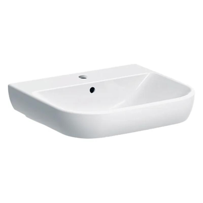 Geberit Smyle Tvättställ Med Overflow 65x48x16.5cm Vit