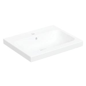 Geberit iCon Light Lay On Washbasin Faucet Hole Center 60x48cm Alpine White