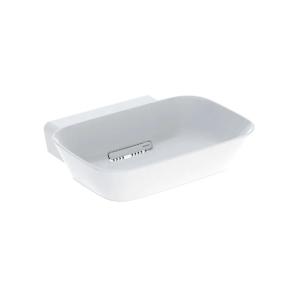 Geberit ONE Washbasin For Countertop Bowl Shape Faucet Hole Without Glossy White