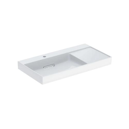 Geberit ONE Washbasin Outlet Faucet Hole Left 90x48cm Glossy White