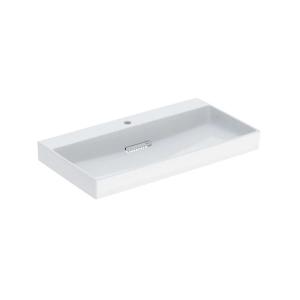 Geberit ONE Washbasin Outlet Horizontal Faucet Hole Center 120x48cm Glossy White