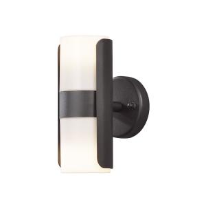 Modena Wall Lamp Up/Down GU10, 230-240V, IP54, Black/Opal, Konstsmide