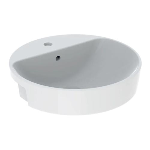 Geberit VariForm Tvättställ Rund Mitten Kranhål Vit