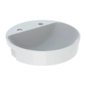 Geberit VariForm Washbasin Round Faucet Hole Left And Right White