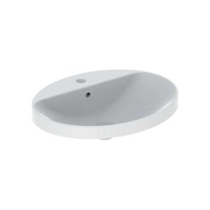 Geberit VariForm Washbasin Oval With Faucet Hole Center White