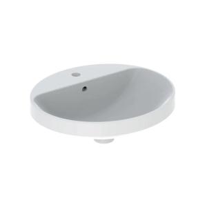 Geberit VariForm Washbasin Oval Faucet Hole Center Overflow Visible White