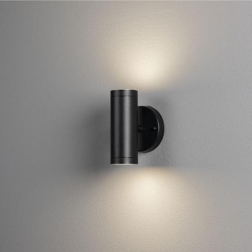 Modena Væglampe LED Op/Ned 2x4W 230-240V IP44 Sort Konstsmide