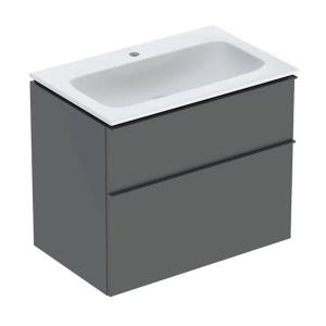 Geberit iCon Set Furniture Washbasin 75x63x48cm Lava Lacquered Matt