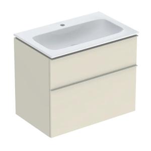 Geberit iCon Set Furniture Washbasin 75x63x48cm Sand Gray Lacquered High Gloss