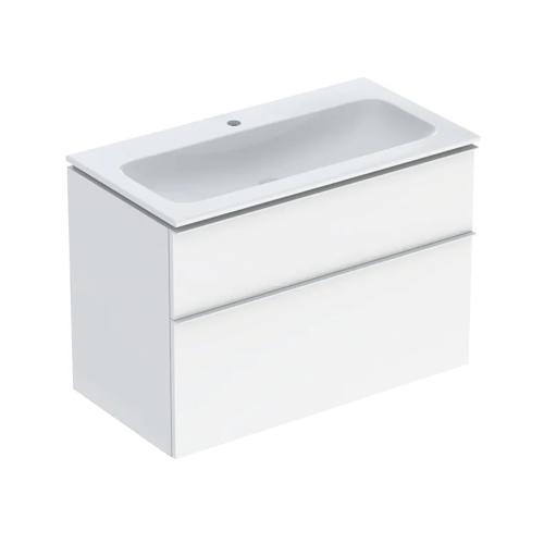 Geberit iCon Set Furniture Washbasin 90x63x48cm White Lacquered High Gloss