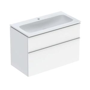 Geberit iCon Set Furniture Washbasin Slim Design 90x63x48cm White Lacquered High Gloss