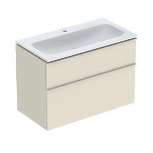 Geberit iCon Set Furniture Washbasin 90x63x48cm Sand Gray Lacquered High Gloss