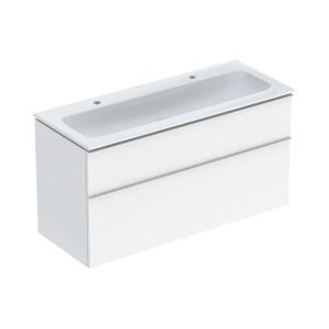 Geberit iCon Set Furniture Washbasin Slim Design 120x63x48cm White Lacquered High Gloss