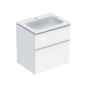 Geberit iCon Set Furniture Washbasin Thin Design 60x63x48cm White Lacquered High Gloss