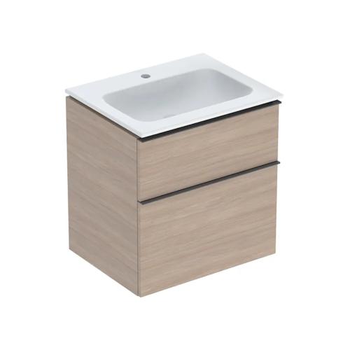Geberit iCon Set Furniture Washbasin Thin Design 60x63x48cm Oak Melamine Wood Structure