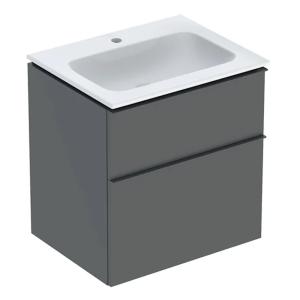 Geberit iCon Set Furniture Wash Basin 60X63X48cm Lava Lacquered Matt