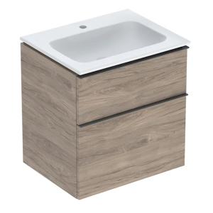 Geberit iCon Sats Möbeltvättställ 60x63x48cm Valnöt Hickory