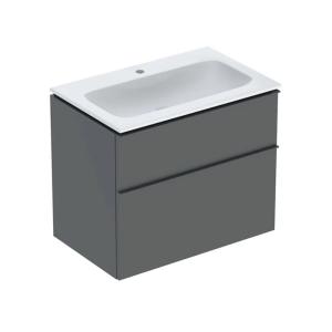 Geberit iCon Set Furniture Washbasin 75x63x48cm Lava Lacquered Matt