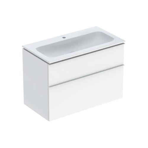 Geberit iCon Set Furniture Washbasin 90x63x48cm White Lacquered High Gloss