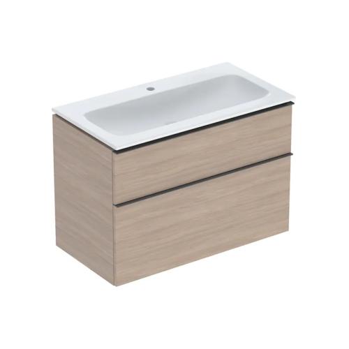 Geberit iCon Set Furniture Washbasin 90x63x48cm Oak Melamine Wood Texture