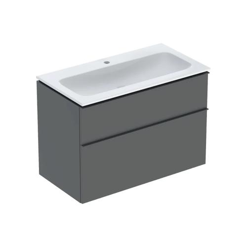 Geberit iCon Cabinet Washbasin 90x63x48cm Lava Lacquered Matte