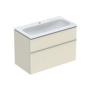 Geberit iCon Set Furniture Washbasin 90X63X48cm Sand Grey Lacquered High Gloss