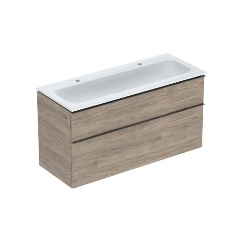 Geberit iCon Set Furniture Washbasin 120x63x48cm Walnut Hickory Melamine Wood Texture