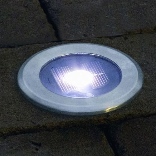 Markspot LED Solcellelampe IP44 Rustfri Stål Konstsmide