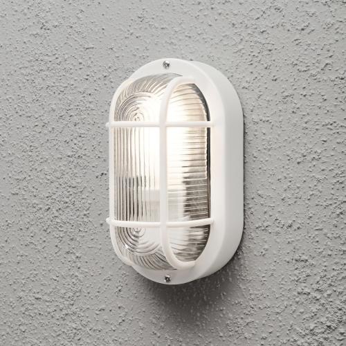 Væglampe Elmas E27 230-240V IP44 Hvid Konstsmide