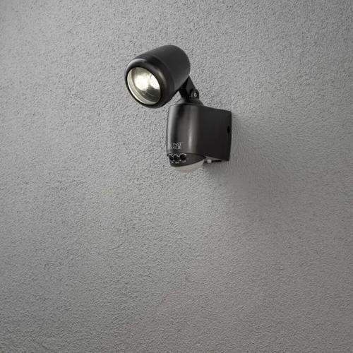 Væglampe LED Prato IP44 Sort Konstsmide